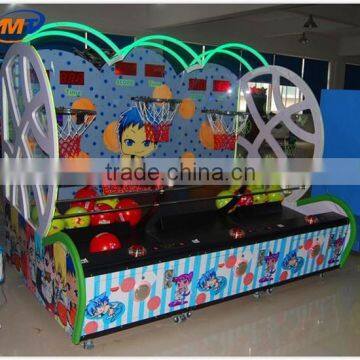 coin operated basketball game machine for adult/three people basketball arcade game machine