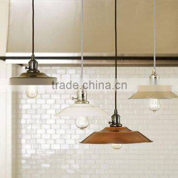 11.29-18 METAL FLARED CLASSIC PENDANT Create customized task lighting for the kitchen, laundry room or utility room