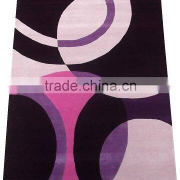 Hand Tufted Purple/Multi Colour Cut Pile 85%Wool/15%Viscose Carpets