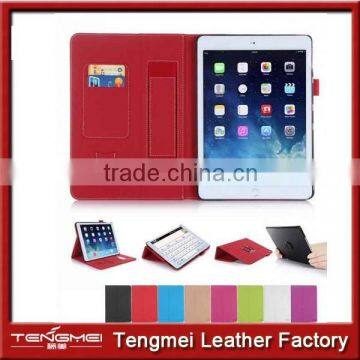 For iPad Mini 3 Cases with hand strap,card slot leather case for ipad mini 3 custom available