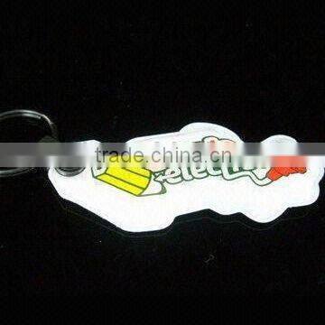 As torch LED PVC keyring flashlight