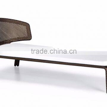 2015 New Design Wicker Rattan Sunbed Furniture - Patio Outdoor Rattan Sun Lounger Alu Frame With Power Coated