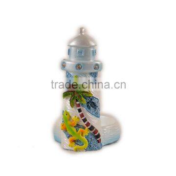 Lizard statue candle holder wholesale resin candle holder