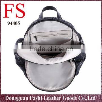Fashionable Custom Leather Bag Hot Selling Black Snakeskin pu Backpacks photo-5
