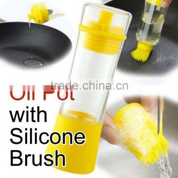 Arnest kitchenware utensils cooking tools 2-way oil bottole container washable bin brush set 75905