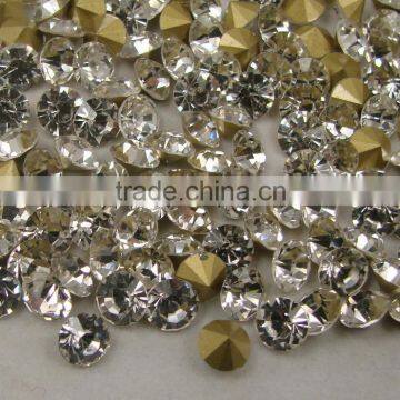 Top grade large size well foiled ss45 crystal color pointback rhinestone for fashion crystal shoes