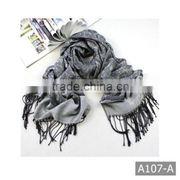 A107-A hot selling wave jacquard scarf for sale