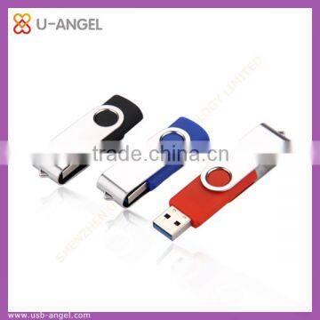 64 GB Swivel Usb Plastic + Aluminum material 3.0 USB disk with colorful fashion free logo