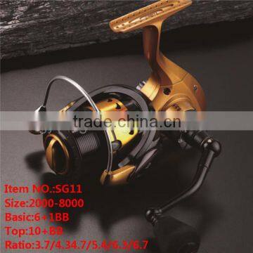 SG11 High End Two Speed Size 2000-8000 6+1-10+1BB Spinning Fishing Reel