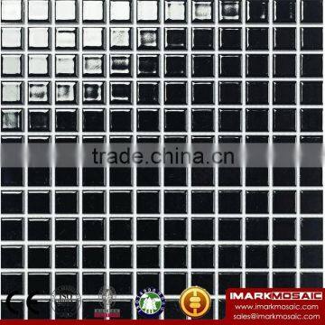 IMARK Black Color 23*23mm Ceramic Mosaic Tile For Bathroom/Modern Kitchen/Swimming Pool Wall Decoration
