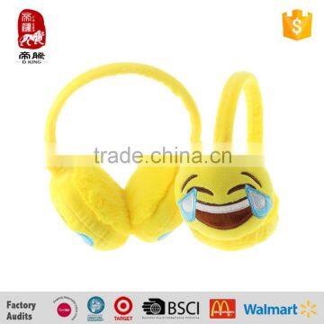 2016 New Popular Plush Emoji Earmuffs Emoji Toys Gifts China Manufacture