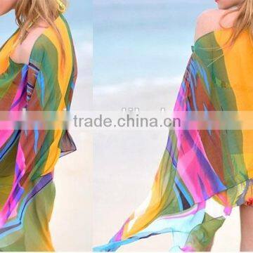 Hot Selling Super Big Colorful Sexy Mature Beach Pareo Rayon Cover up Beach Dress photo-6