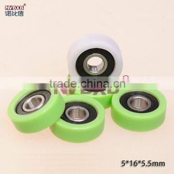 Green color smooth running sliding door hanging wheel made in China