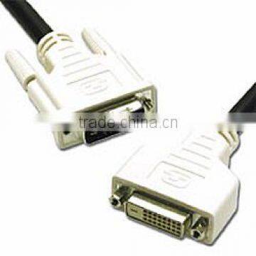 DVI-I Male to DVI-I Male Monitor Cable 6 Foot 18 Pin white color