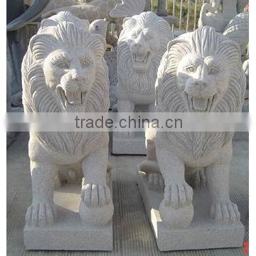 Hand-carved Granite Lions