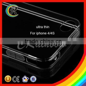 Ultra thin 0.3mm for iphone 4S 4 tpu case cover for iphone 4