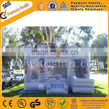 commercial quality inflatable wizard bouncy castle with slide A3028