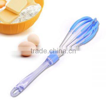 stainless steel and silicone egg whisk of as handle