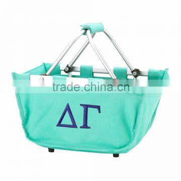 Wholesale Boutique Easter Basket Monogrammable Mini Canvas Market Tote