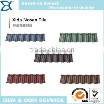 fashion and durable nosen stone coated metal roofing tile