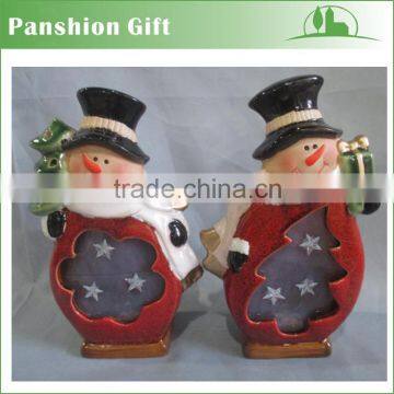New Products Ceramic Snowman Led Christmas Decoration photo-3