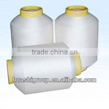 bleached white polyester spandex covered yarn