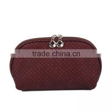 PU Woven Pattern Portable Pouch Travel Organizer