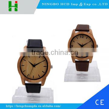 2016 Hot Sale Top Quality Carbonized Bamboo Wood Dial Watch Trade Assurance