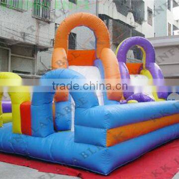 PVC Double slide toys bouncer inflatable for play center