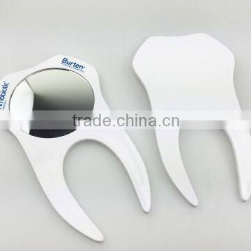 Wholesale plastic tooth shape hand mirror