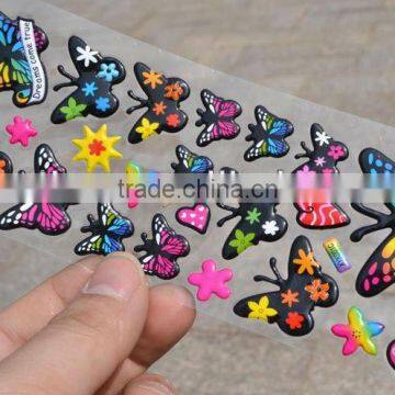 Colorful butterfly empoxy sticker