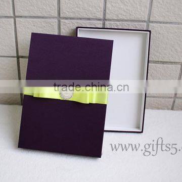 Wedding invitation decorative silk gift boxes made in china