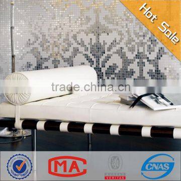 HF JY13-P03A mosaic pictures pattern foshan mosaic waterproof silver Damasco Oro Bianco design glass mosaic tiles for wall