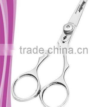 Shark hair styling shear curved blades three finger 5.5 inch fix finger rest adjustable gold tension dial mirror finish