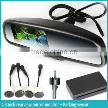 Germid 4.3inch Rearview Mirror Ultral-high Brightness Monitor With Parking Sensor Function