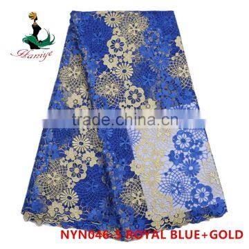 2016 Haniye Fashionable African embroidered net tulle lace fabric/tulle lace fabric/NYN46