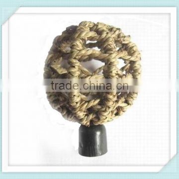 Eco-Friendly Hot Sell Modern Rattan Curtain Rod Finial For 19mm Metal Poles