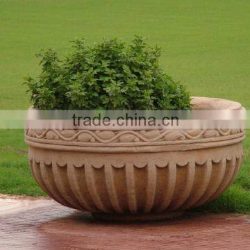 custom sized granite garden stone flower pot