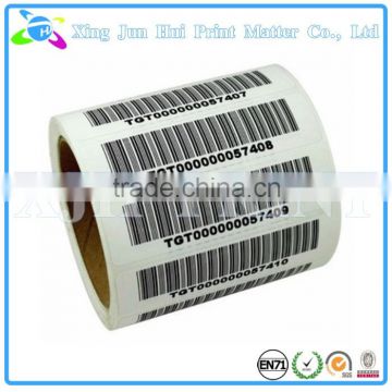 Serial number barcode label