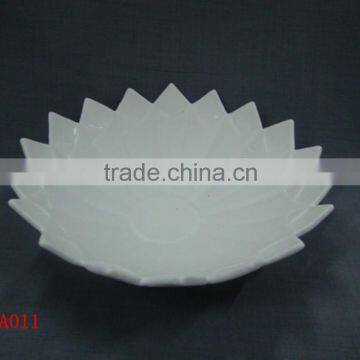 glazed white porcelain plate