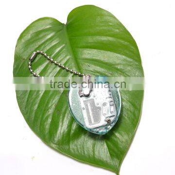 Mini Acrylic Wind up Heart-Shaped Gift Musical Box Key Chain Castle in the Sky Tune