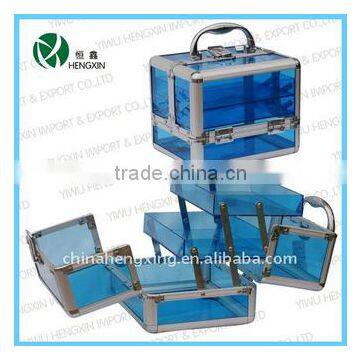 Professional acrylic cosmetic case,customized colours and designs