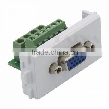 3+6 VGA Female Connector With Backside Screw Connection