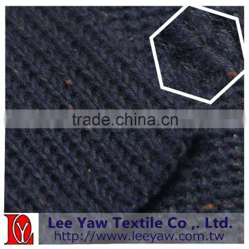 Acrylic Wool Nylon Polyester Nep Heather Jersey Fabirc