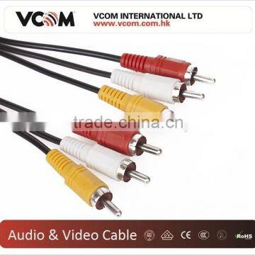 2015 Top Selling 3 RCA Male to 3 RCA Male AV Cable for Mini DV TV