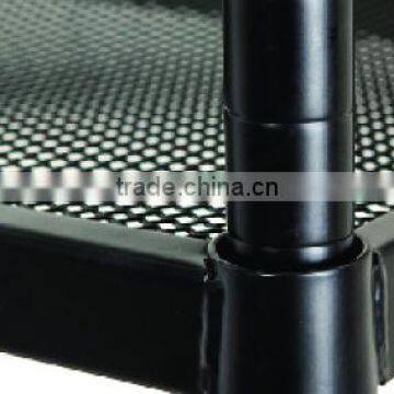 4 Tier Black Mesh Metal Storage Rack Book Shelf photo-2