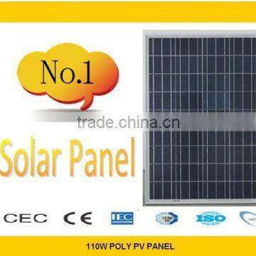 TUV MCS CEC certificated polycrystalline 110W solar module