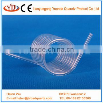 helical quartz tube clear quartz glass coil tube