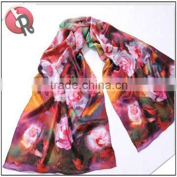 100% digital print silk scarf