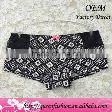 Hottest flower print boy briefs for women boy shorts for women female underwear